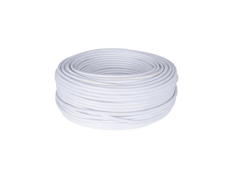 Kabel mieszkaniowy OMY / H03VV-F 3x0,5mm2 biały 300/300V giętki linka Elektrokabel /25m/
