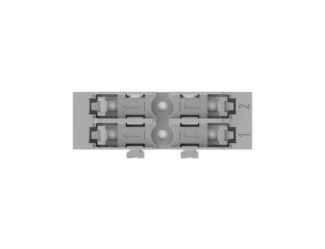 WAGO 221-2522 Adapter montażowy 2 torowy do złączek przelotowych z dźwignią WAGO INLINE