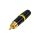 REAN Wtyk RCA Cinch na kabel do 6,1mm pozłacany czarno-zółty NYS373-4