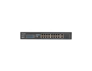 Switch PoE 10 19 RACK 16x port RJ45 (16x PoE+ Fast Ethernet + 2x Uplink Gigabit 1000Mb/s) LANBERG RSFE-16P-2C-150