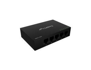 Switch Desktop 5x port RJ45 (Gigabit Ethernet 1000Mb/s) przełącznik niezarządzalny metalowy LANBERG DSM1-1005