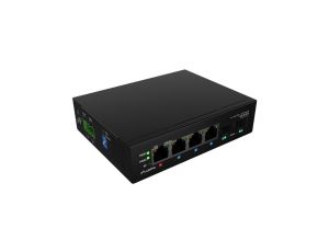 Switch PoE przemysłowy 4x port RJ45 (PoE++ Gigabit Ethernet) + 2x port Uplink SFP przełącznik niezarządzalny LANBERG