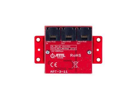 Switch PoE 3x port RJ45 (Fast Ethernet 100Mb/s) przełącznik niezarządzalny APT-3-11 ATTE