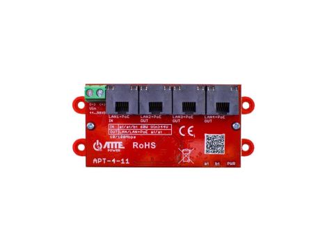 Switch PoE 4x port RJ45 (Fast Ethernet 100Mb/s) przełącznik niezarządzalny APT-4-11 ATTE