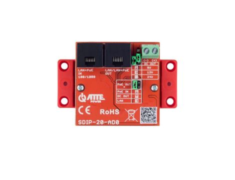Gigabitowy adapter z przetwornicą obniżającą napięcie do 5V/12V/24V, 2xRJ45 (1xPoE IN, 1xLAN OUT) 10/100/1000Mb/s + 1xDC ATTE