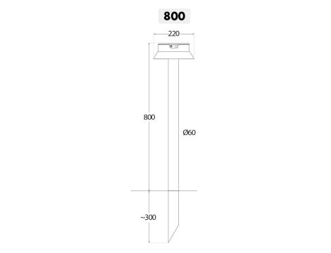 Oprawa ogrodowa Solar SANTINA 800 Fumagalli Moduł LED z czujnikiem ruchu PIR 4000K 280lm IP55 czarny / opal / tworzywo sztuczne - 3