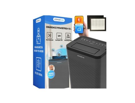 Osuszacz powietrza 12l pochłaniacz wilgoci 2w1 Nexi UV ION WiFi HEPA 40m