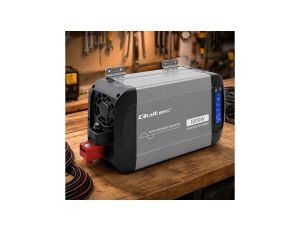 Qoltec Przetwornica napięcia Pure Sine Wave 12V na 230V 500/1000W LCD USB USB-C Kompatibilność z LiFePo4 GEL AGM