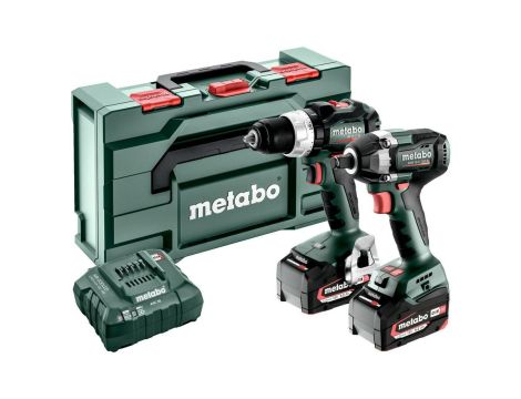 METABO ZESTAW COMBO 18V 2.9.3 (BS 18 LT BL + SSW 18 LT 300 BL) 2x5,2Ah METABOX
