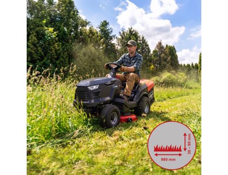 Traktorek ogrodowy 98 cm hydrostat 12,5 KM traktor TMR452-98H RD Scheppach 59112112903 - 14