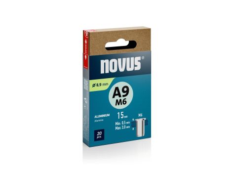 Nitonakrętki aluminiowe AM6/15 NOVUS [20 szt.]