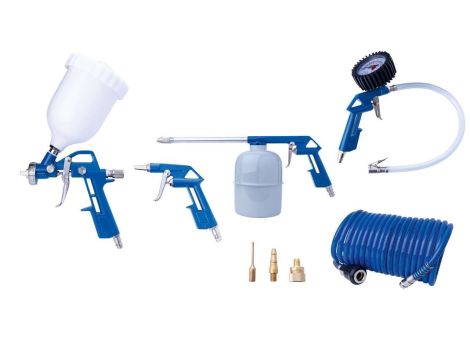 Zestaw akcesoriów pneumatycznych 8 el. wąż 5 m 1/4" Scheppach 7906100742