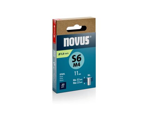 Nitonakrętki stalowe SM4/10,5 NOVUS [20 szt.]