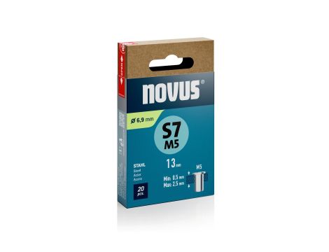 Nitonakrętki stalowe SM5/11,5 NOVUS [20 szt.]