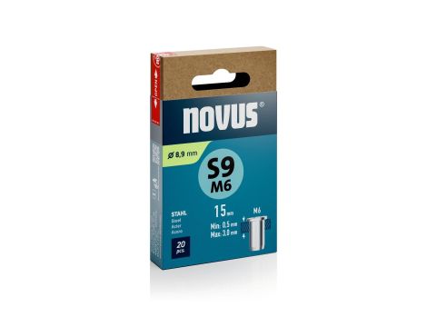Nitonakrętki stalowe SM6/14,5 NOVUS [20 szt.]