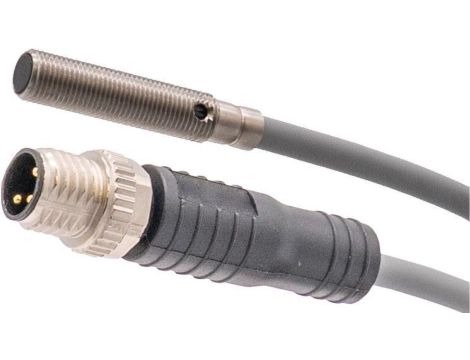 Czujnik indukcyjny M5x0,5 25mm podtynkowy Sn: 1,5 10-30V DC PNP NO IO-Link, wtyczka kabla M8 0,5m PUR (poliuretan) IP67 IB059176