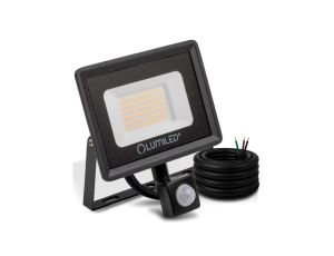 Naświetlacz LED LUMILED ZONER 50W 5000LM 4000K IP44 Czarny Czujnik Ruchu Klasa F 3 Lata Gwarancji