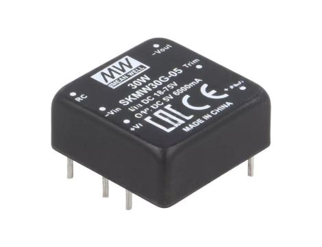 Przetwornica DC/DC, 30W, 18...75V DC, 5V DC SKMW30G-05