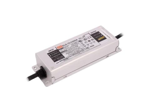 Zasilacz impulsowy LED, 75 W, napięcie wejściowe: 75...150 VDC, prąd wyjściowy: 0,25...0,5 A ELG-75-C500A-3Y