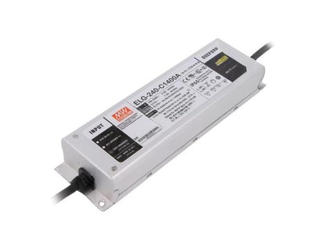 Zasilacz impulsowy LED, 240 W, napięcie wejściowe: 86...171 VDC, prąd wyjściowy: ELG-240-C1400A
