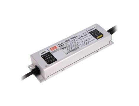 Zasilacz impulsowy LED, 150 W, napięcie wejściowe: 107...214 VDC, prąd wyjściowy: 0,7 A ELG-150-C700DA