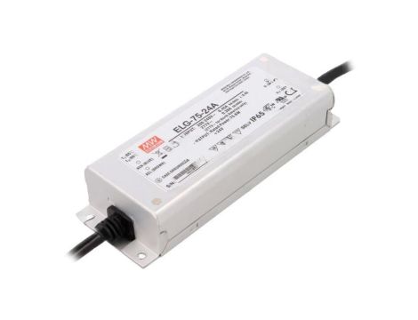 Zasilacz impulsowy LED, 76 W, napięcie wejściowe: 24 VDC, prąd wyjściowy: 1,57...3,15 A, IP65 ELG-75-24A