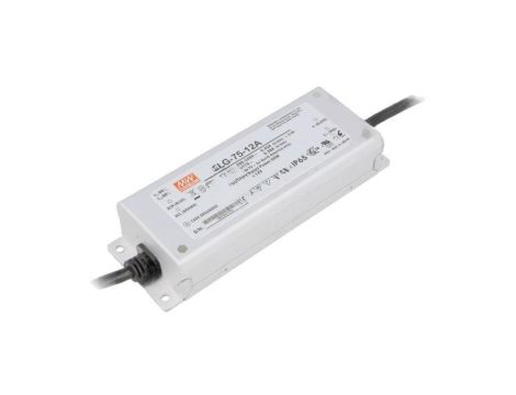 Zasilacz impulsowy, LED, 60W, 2,5...5A, 12VDC, 180...295VAC ELG-75-12A