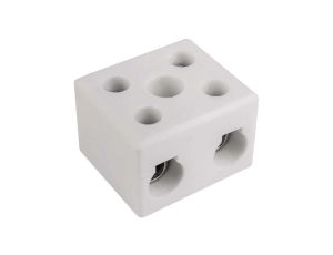 Złączka instalacyjna ceramiczna 2x16mm2 uniwersalna (na drut / linkę) 450V 30A biała SIMET