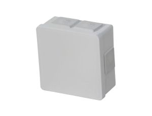 Puszka instalacyjna pusta natynkowa typu KLIK z dławikami gumowymi x6 86x86x40mm hermetyczna IP55 biała ViPlast