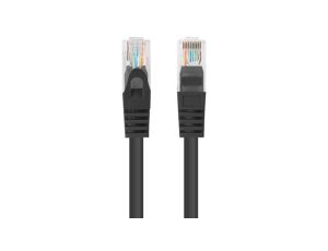 Patchcord UTP kat.5e kabel sieciowy LAN 2x RJ45 linka czarny 0,25m LANBERG 10szt.
