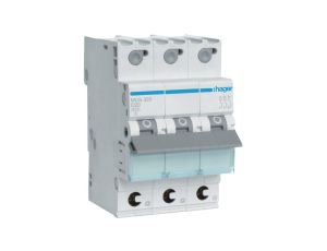 Wyłącznik nadprądowy S bezpiecznik 3-fazowy C20 (C 20A) 3-biegunowy 3P (230/400V AC) 3-modułowy Hager Quick Connect