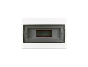 Rozdzielnica podtynkowa S-12 (N+PE) 1x12 moduły IP40 306x206x100mm drzwi transparentne dymne NEKU