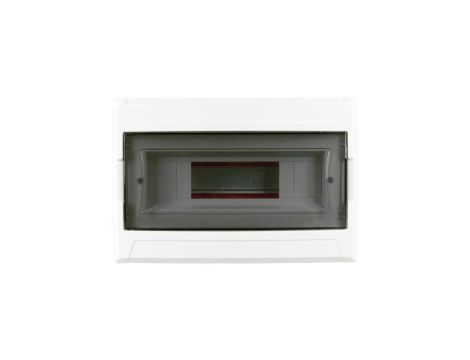 Rozdzielnica podtynkowa S-12 (N+PE) 1x12 moduły IP40 306x206x100mm drzwi transparentne dymne NEKU