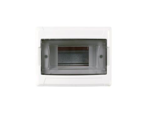 Rozdzielnica podtynkowa S-6 (N+PE) 1x6 moduły IP40 180x140x100mm drzwi transparentne dymne NEKU