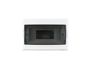 Rozdzielnica podtynkowa S-9 (N+PE) 1x9 modułów IP40 240x165x100mm drzwi transparentne dymne NEKU