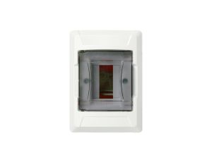 Rozdzielnica podtynkowa S-2 1x2 moduły IP40 100x140x100mm drzwi transparentne dymne NEKU
