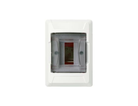 Rozdzielnica podtynkowa S-2 1x2 moduły IP40 100x140x100mm drzwi transparentne dymne NEKU