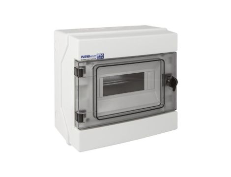 Rozdzielnica natynkowa RH-8 (N+PE) 1x8 modułów IP40 260x260x138mm drzwi transparentne Elektro-Plast