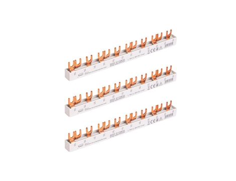 Szyna łączeniowa widełkowa 3-fazowa 10mm2 63A na 12 modułów SIMET