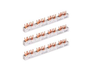 Szyna łączeniowa widełkowa 3-fazowa 16mm2 80A na 12 modułów SIMET