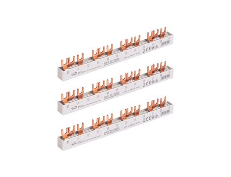 Szyna łączeniowa widełkowa 3-fazowa 16mm2 80A na 12 modułów SIMET