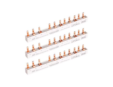 Szyna łączeniowa trzpieniowa 3-fazowa + N 16mm2 80A na 12 modułów SIMET