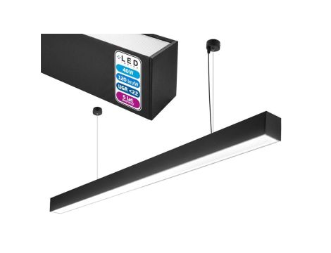 Lampa wisząca Schedar HL 40W 150cm 4000K Czarna
