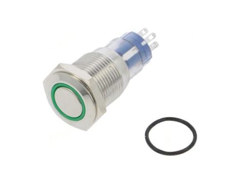 Przełącznik wandaloodporny DPDT 3A/250VAC IP67 ON-(ON) 12VDC MP0045/1E2GN012S