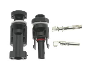 Złącze fotowoltaiczne do obudowy rozdzielni rozdzielnicy MC4 męskie żeńskie 4mm2 IP67 1000V DC