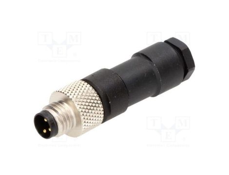 Złącze M8 męskie PIN 3 4A 60V IP67 Nano-Change proste wtyk 1200910004