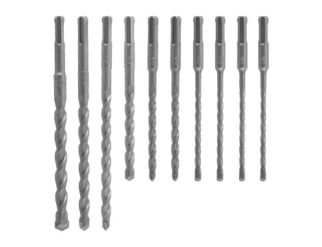 Zestaw wierteł do betonu SDS-Plus 10 sztuk, wolfcraft - 2