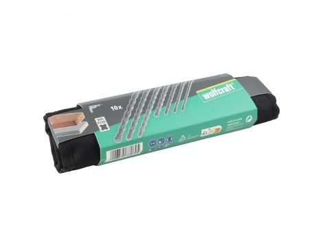 Zestaw wierteł do betonu SDS-Plus 10 sztuk, wolfcraft - 4