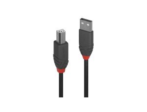 Kabel USB 2.0 typu A na B o długości 7,5 m, Anthra Line