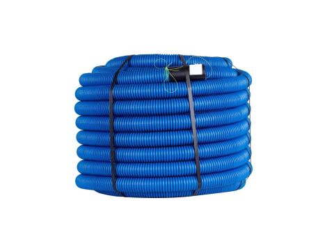 Rura karbowana AROT 40mm dwuwarstwowa osłonowa do ziemi peszel z pilotem 450N HDPE niebieska 25m RDV-F DCR